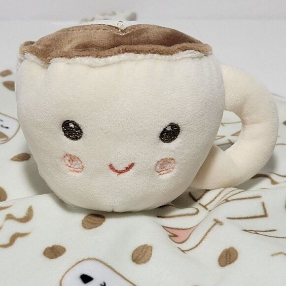 Mary Meyer I Love You A Latte Lovey Security Blanket 10 x10 Coffee Cup Heart - Picture 4 of 12